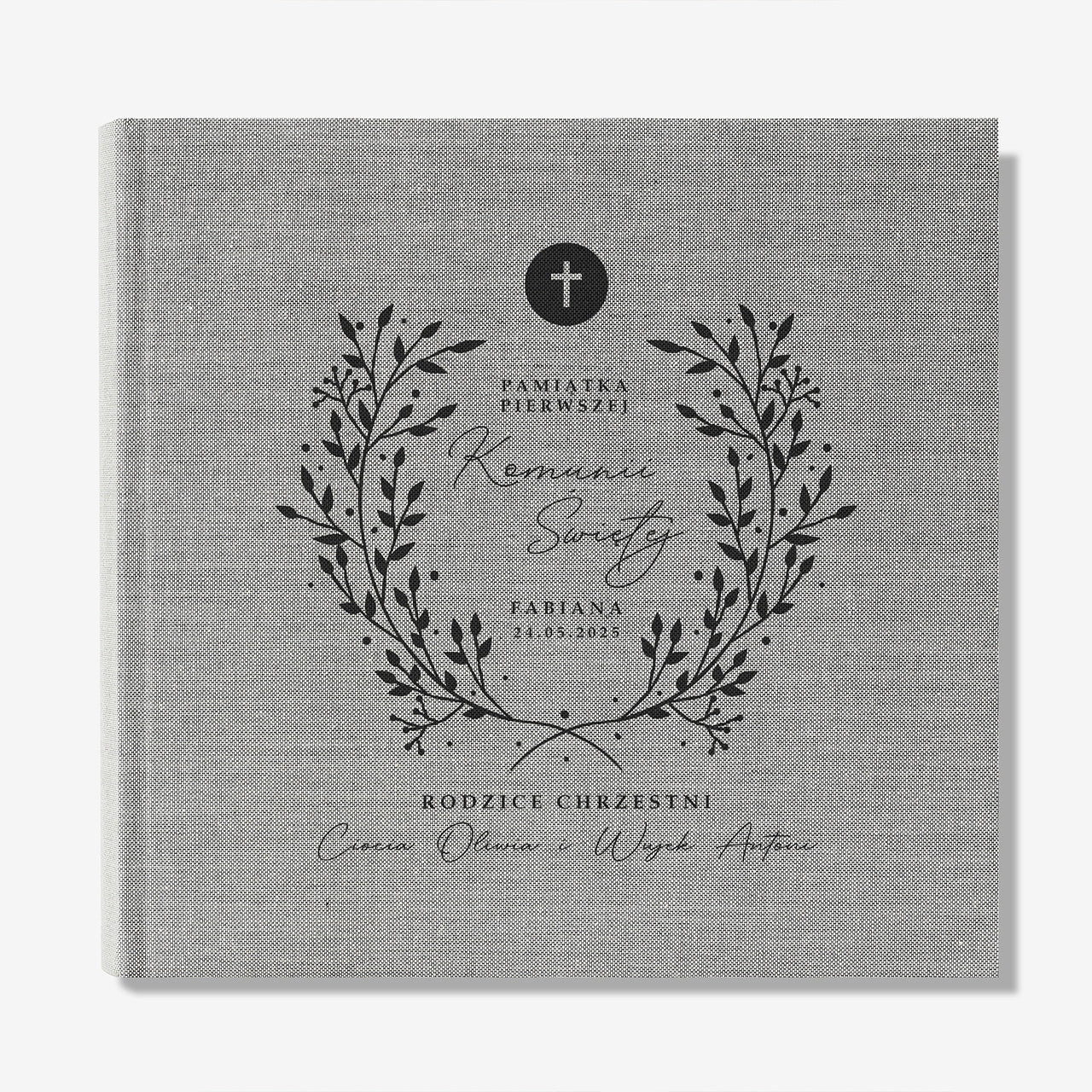 Duży album na Pamiątkę Komunii Świętej album personalizowany na Pierwszą Komunię prezent komunijny