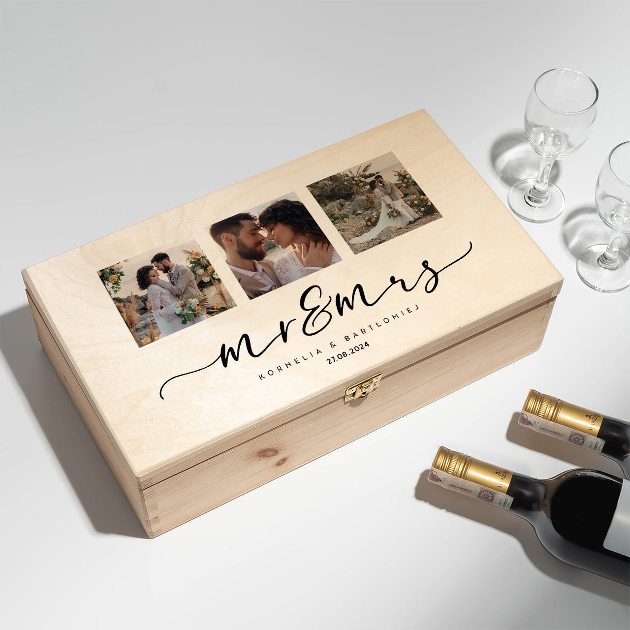 Skrzynka Personalizowana dla pary młodej - mr & mrs