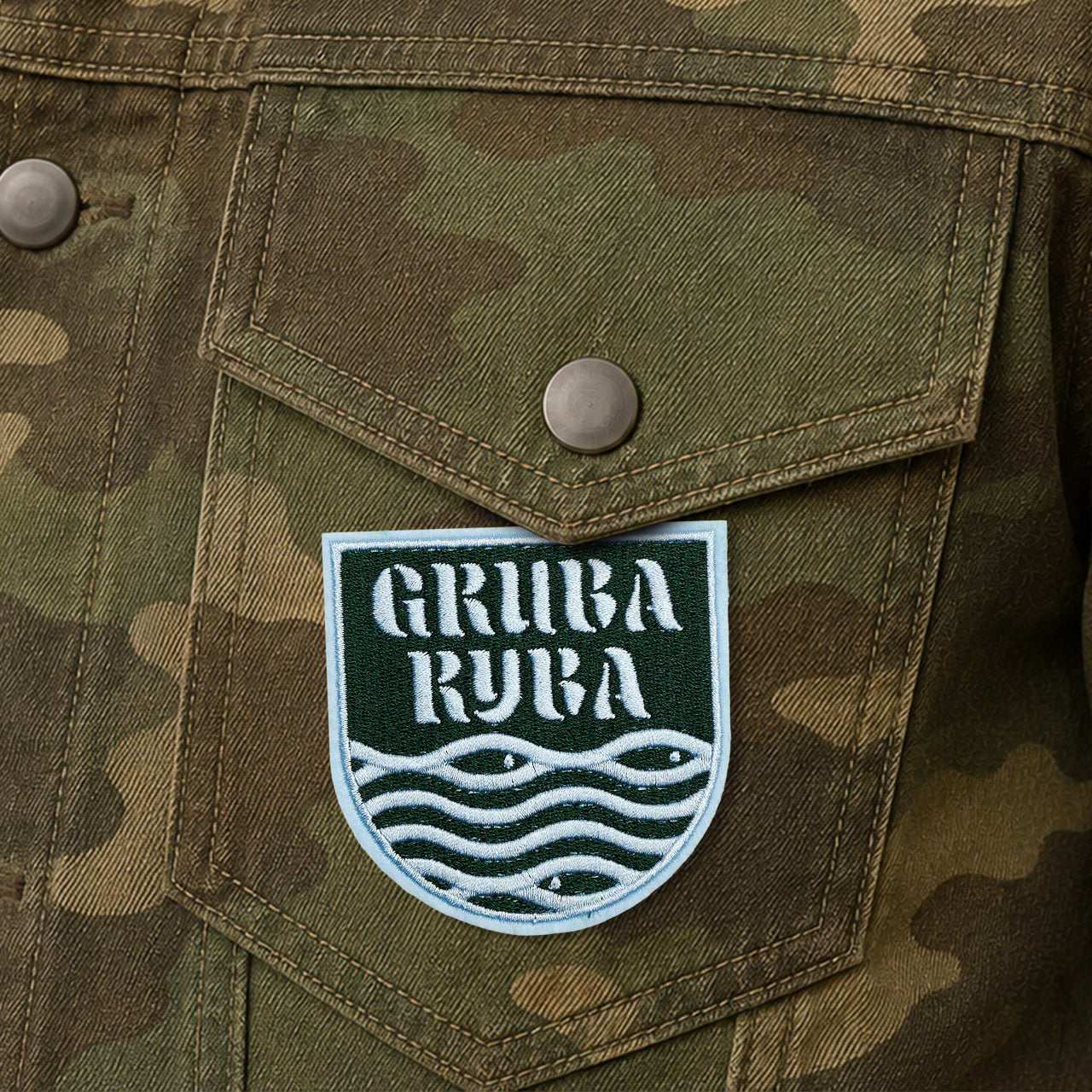Naszywka dla wędkarza - gruba ryba
