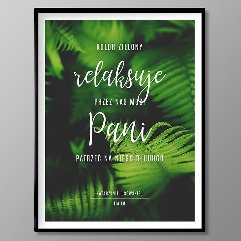 Personalizowany plakat dla nauczycielki prezent na dzień nauczyciela prezent dla nauczycielki