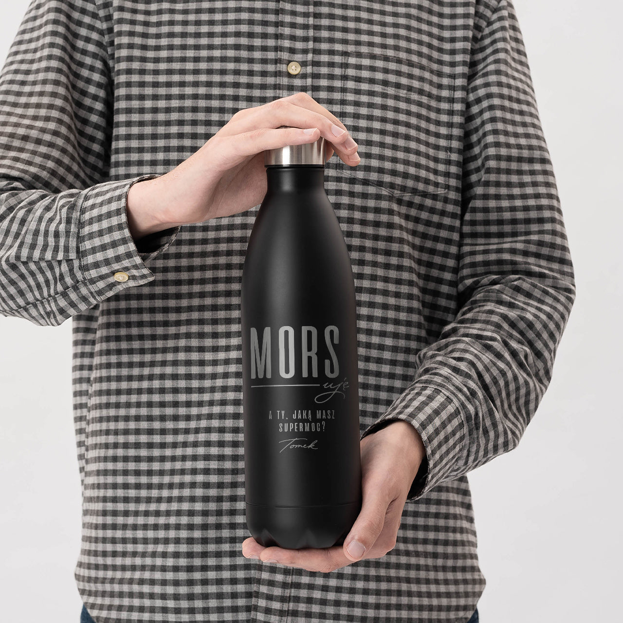Personalizowany termos dla morsa termos metalowy termos z grawerem termos na prezent prezent dla morsa