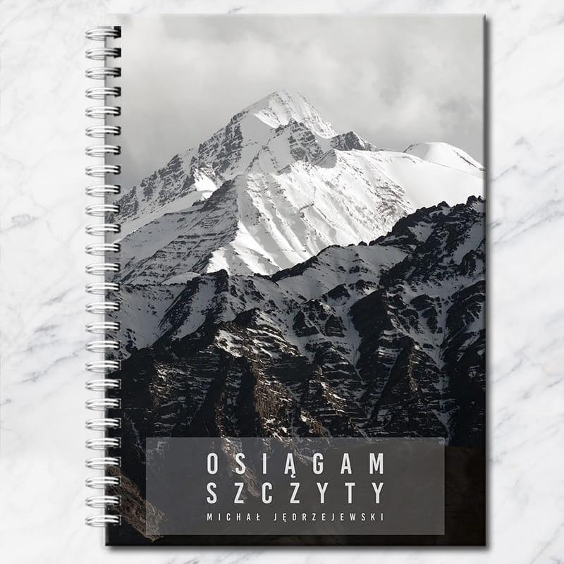 Personalizowany notatnik na prezent dla alpinisty