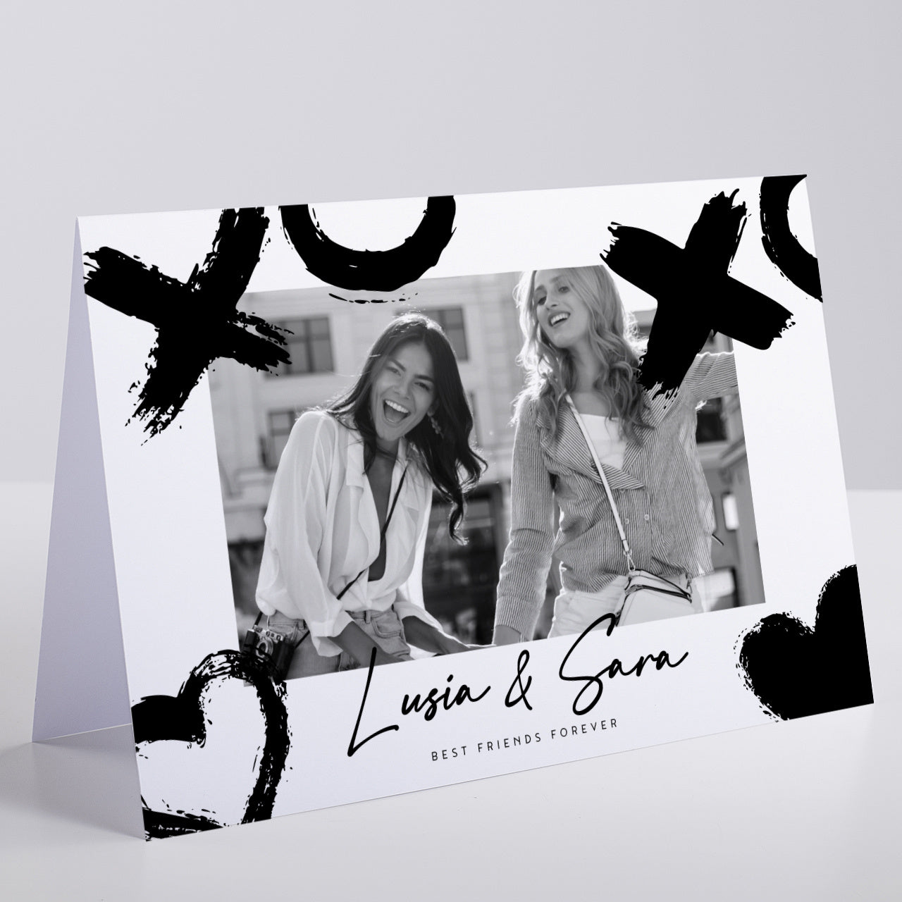 Kartka walentynkowa dla bff ze zdjęciem