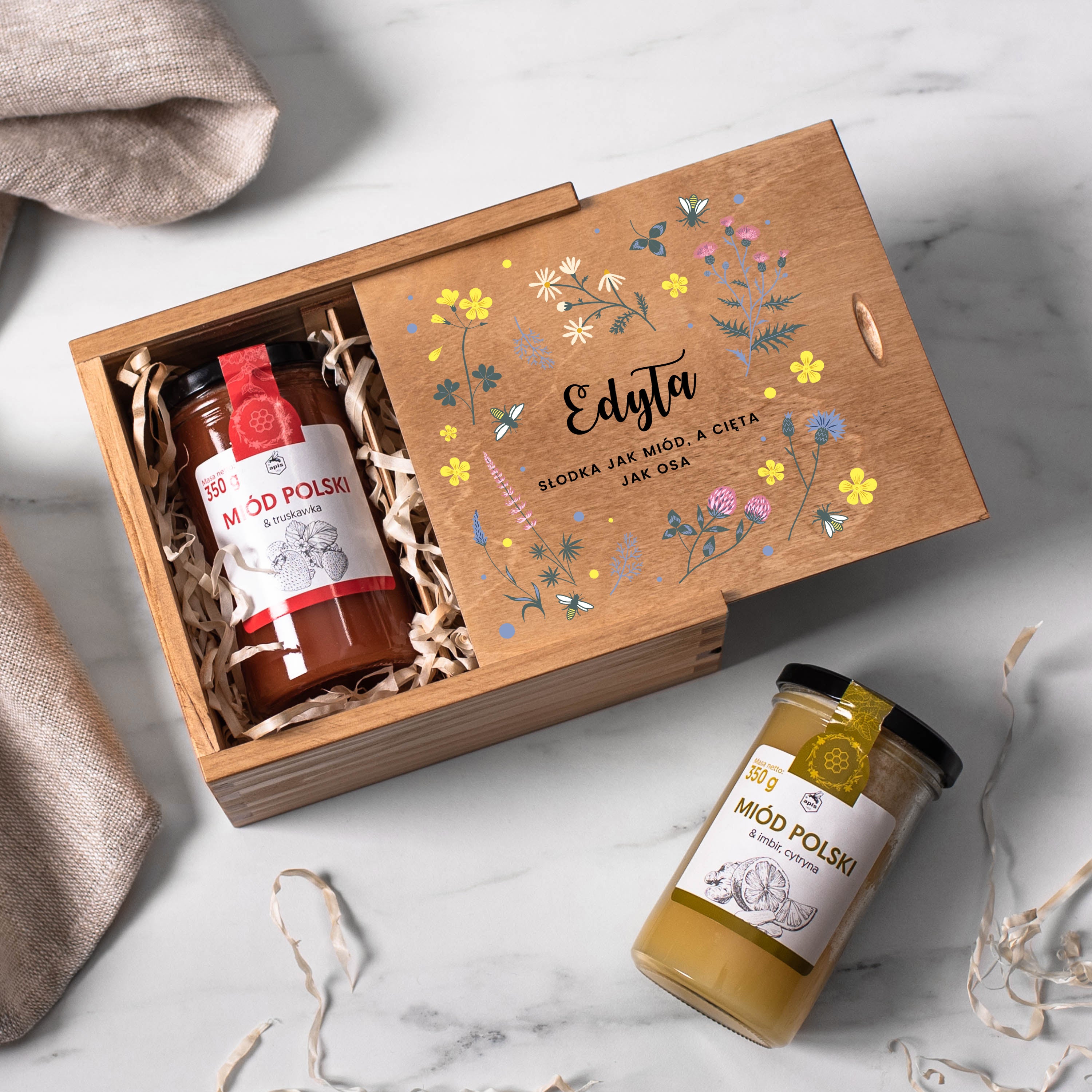 Personalizowane miody na prezent dla kobiety