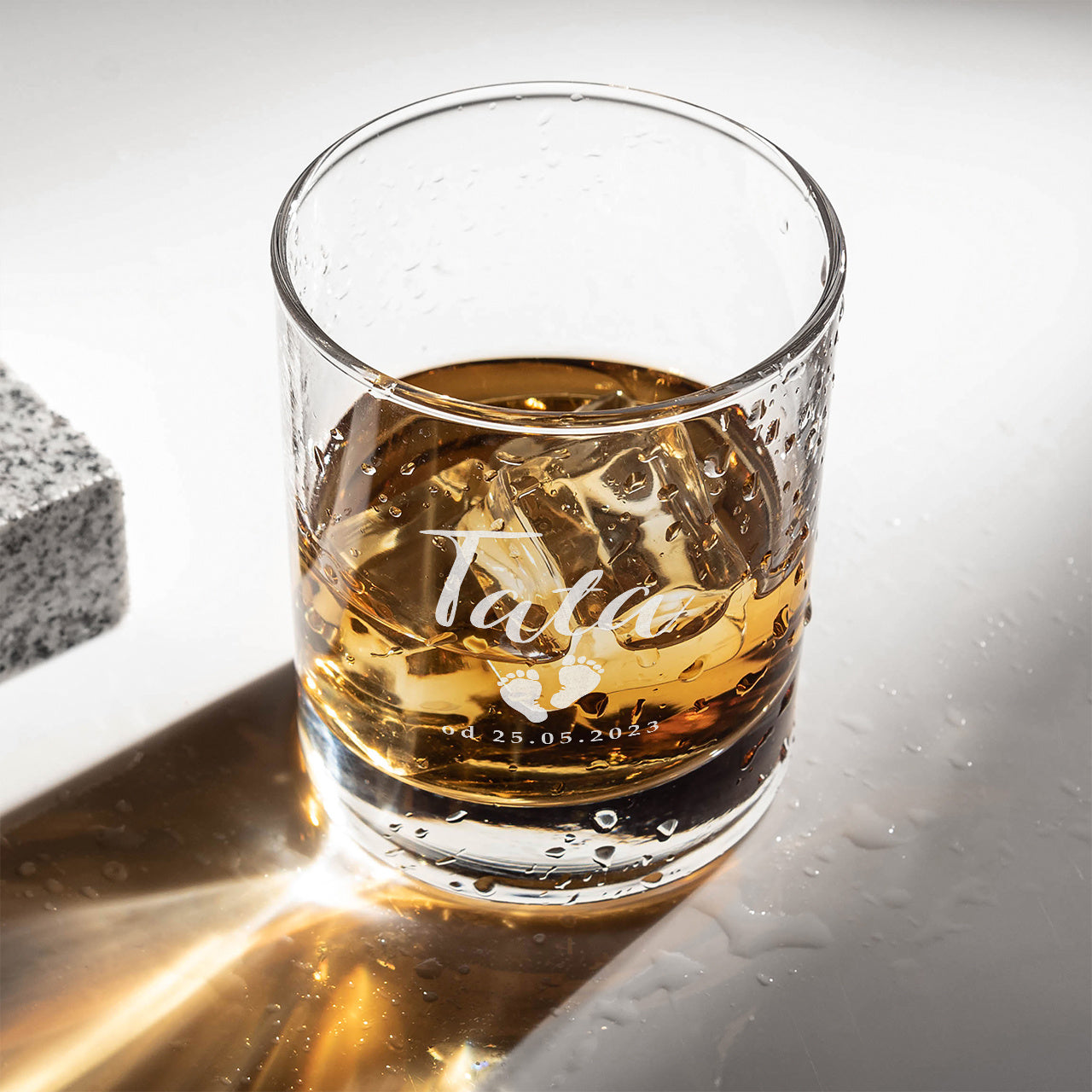 Grawerowana szklanka do whisky dla młodego taty