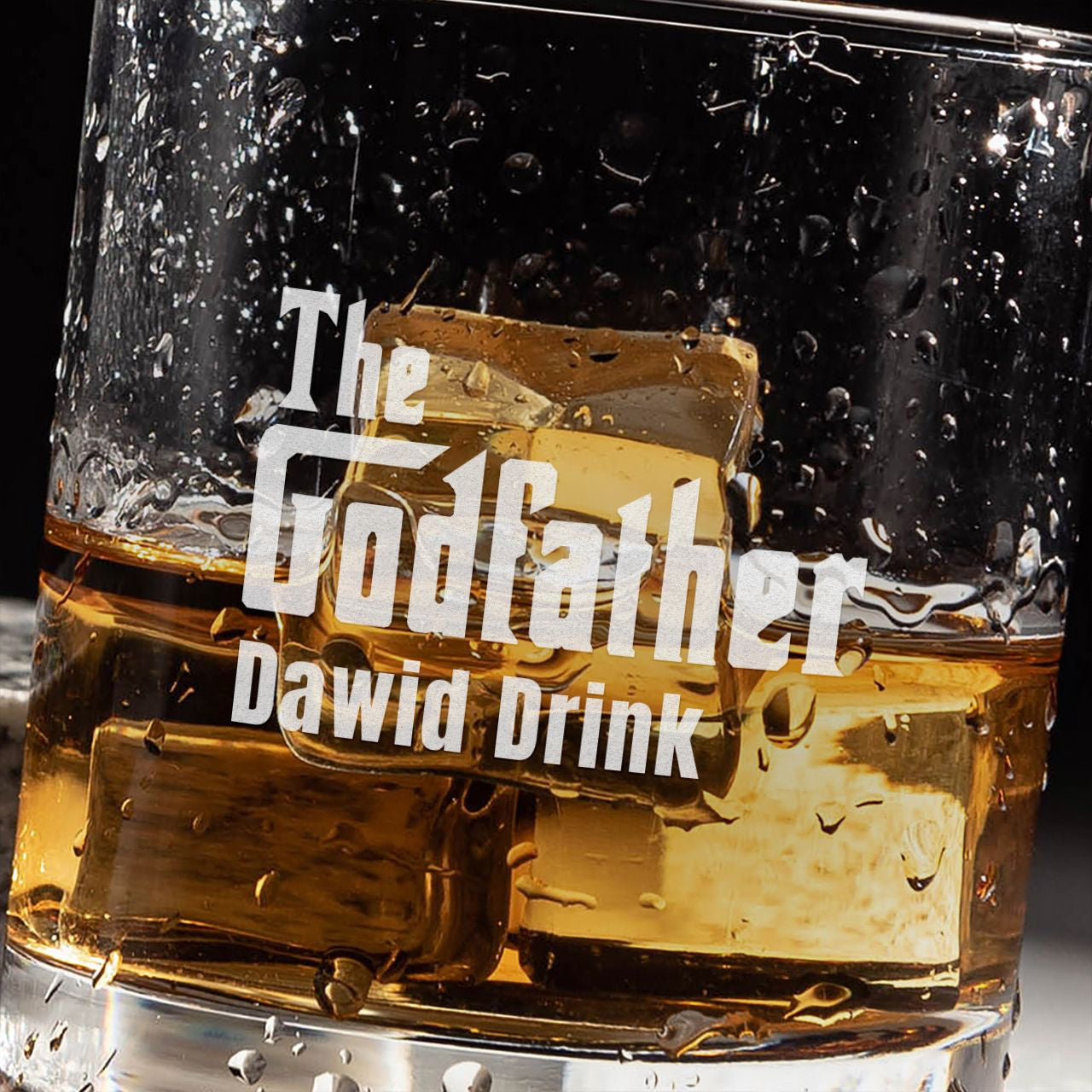 Grawerowana szklanka do drinków - prezent dla ojca chrzestnego