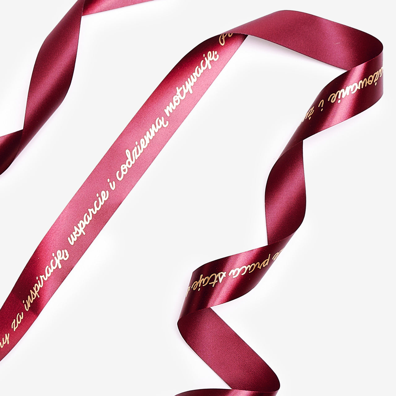 Personalizowana wstążka z własnym tekstem – bordowa wstążka do pakowania prezentów wstążka personalizowana