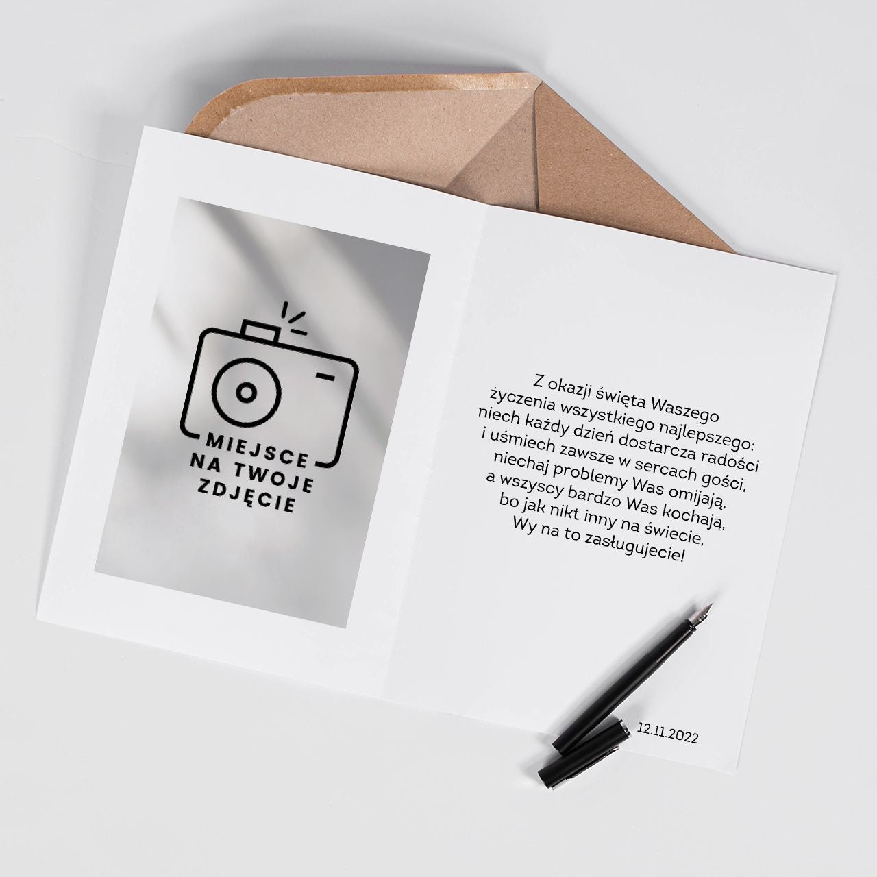 Kartka xxl ze zdjęciem na 60 rocznicę ślubu - prezent na diamentowe gody