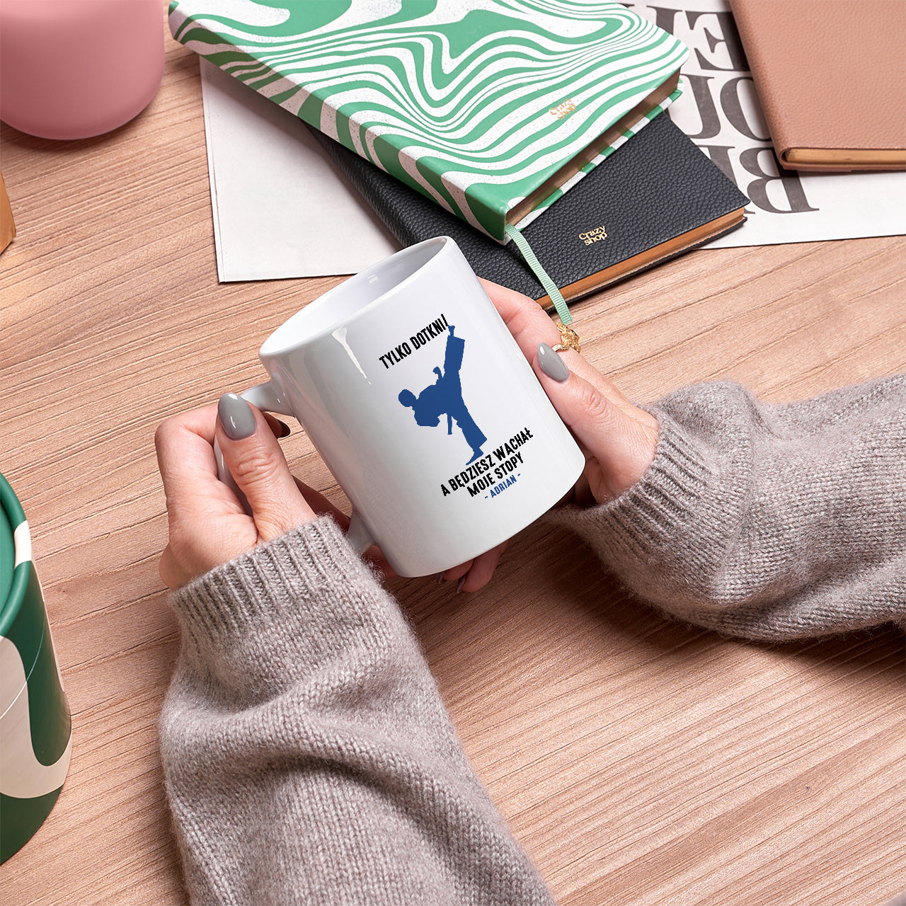 Personalizowany kubek dla trenującego taekwondo