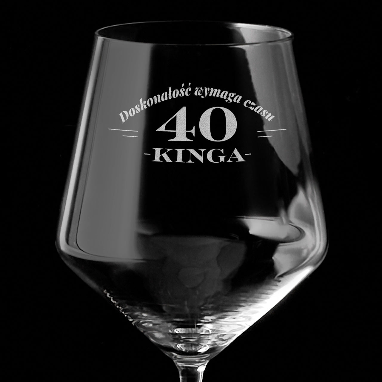 Personalizowany kieliszek do wina - prezent na 40 urodziny dla koleżanki  prezent na 40 dla koleżanki