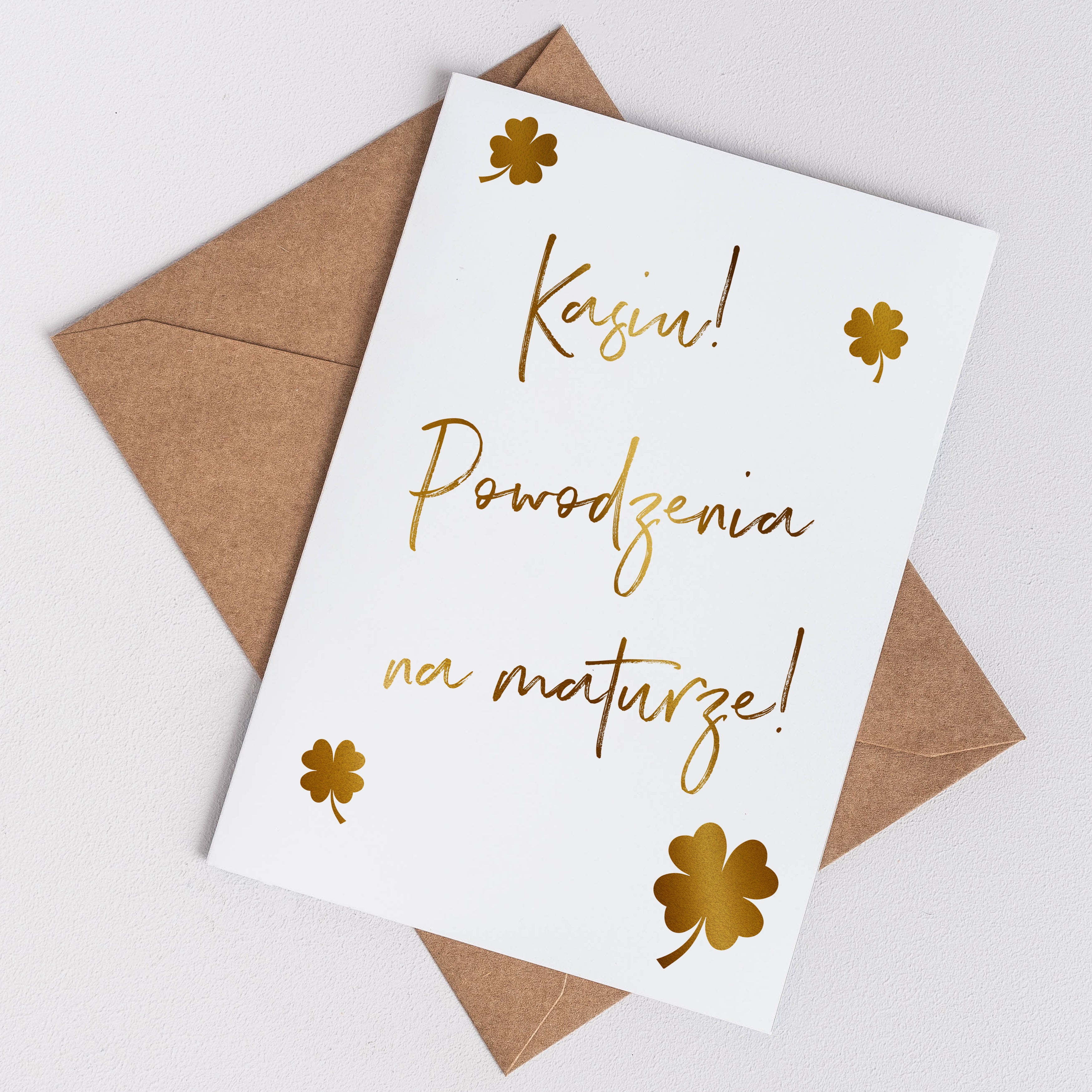 Kartka dla maturzysty - powodzenia na maturze prezent na maturę kartka z życzeniami kartka personalizowana