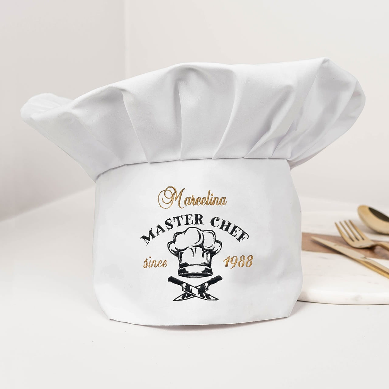 Czapka dla kucharza na urodziny - Master Chef czapka kucharska z imieniem prezent dla miłośnika gotowania