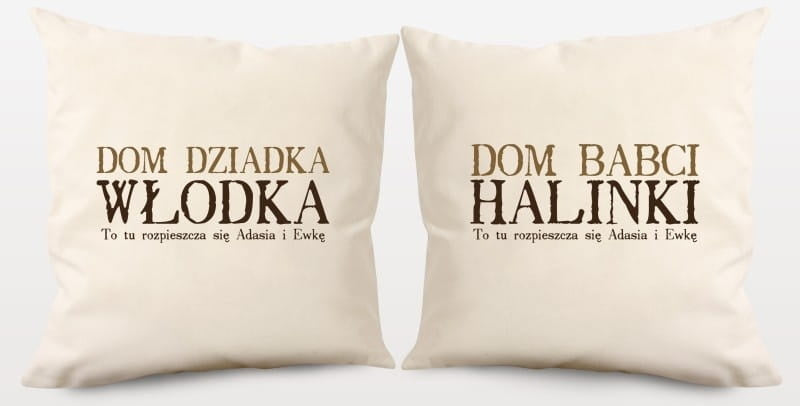Zestaw poduszek dla babci i dziadka - Dom Dziadków