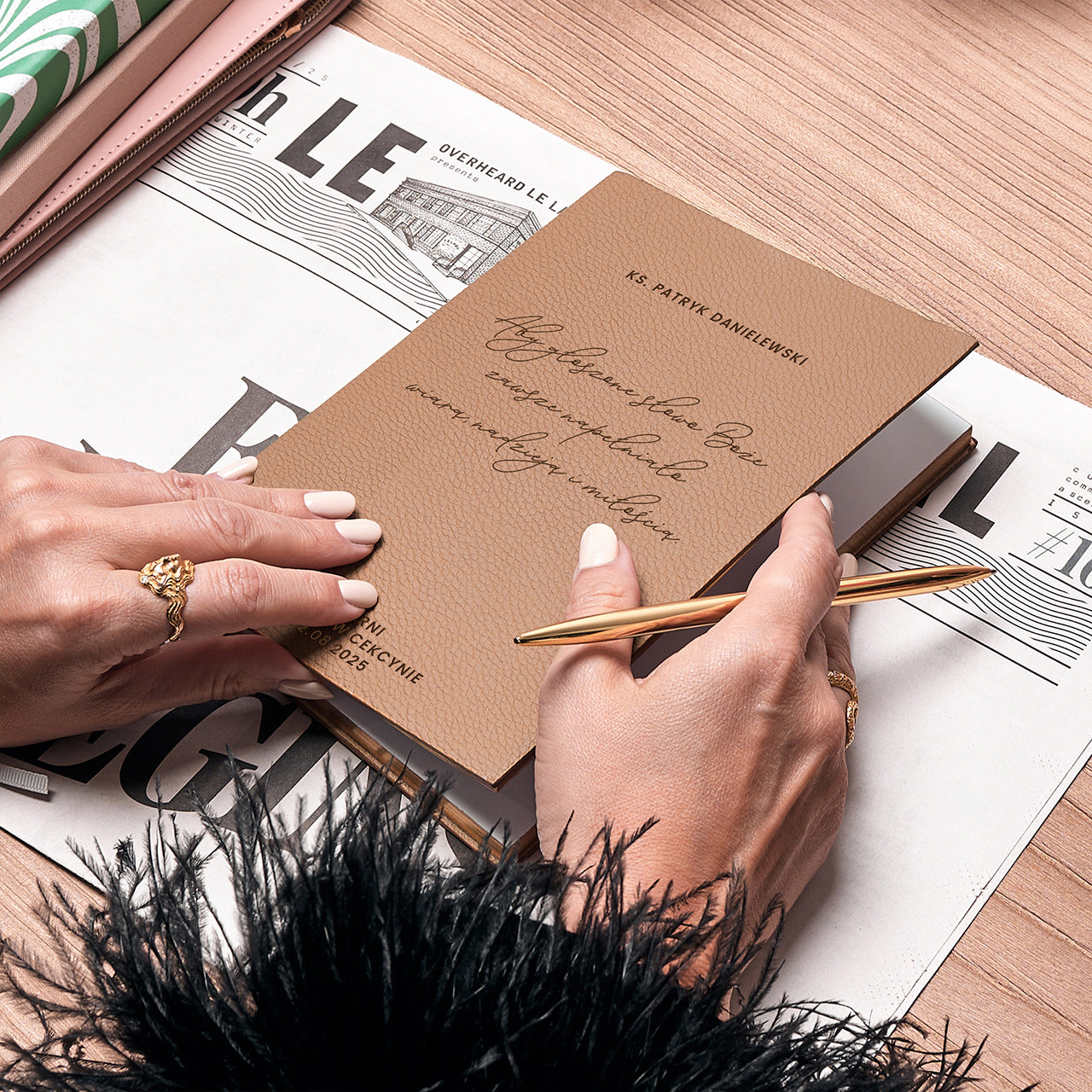 Personalizowany notes - elegancki prezent dla księdza