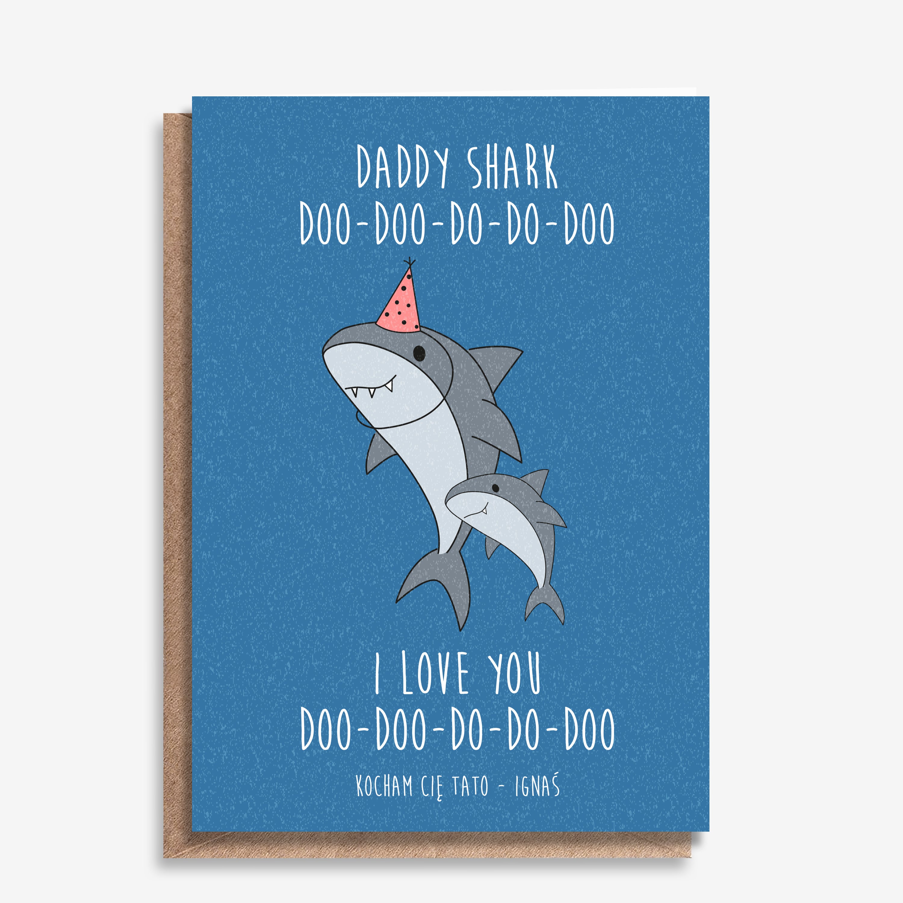 Kartka A4 dla Taty - Daddy Shark