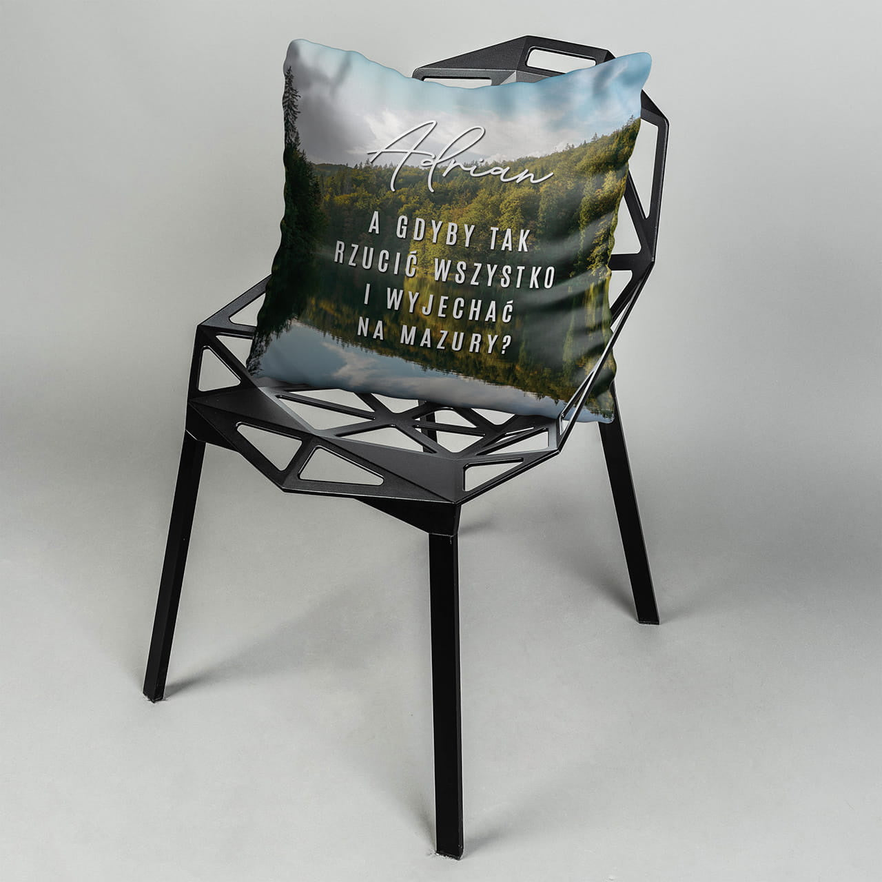 Poduszka dla podróżnika prezent dla niego prezent dla podróżnika poduszka z nadrukiem poduszka personalizowana