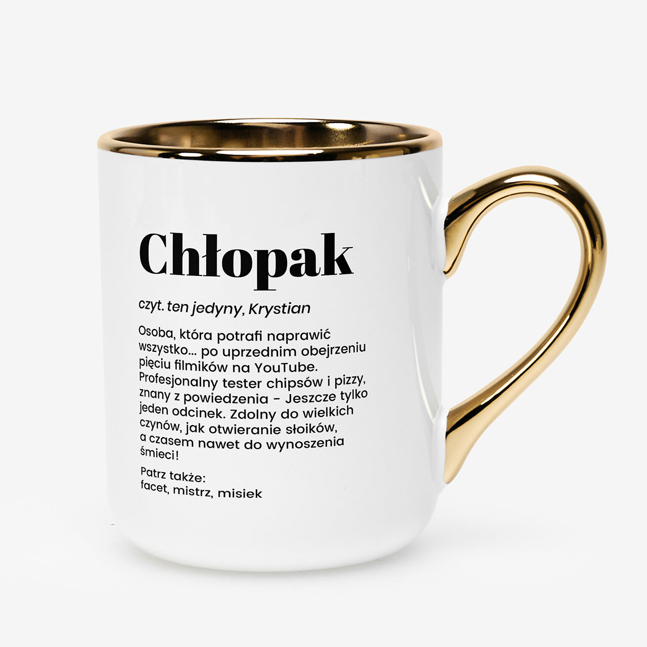 Elegancki kubek dla chłopaka - definicja