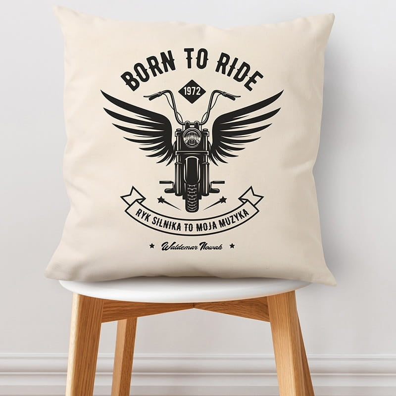 Poduszka z motocyklem dla harleyowca prezent dla motocyklisty prezent dla fana motocykli prezent dla harleyowca