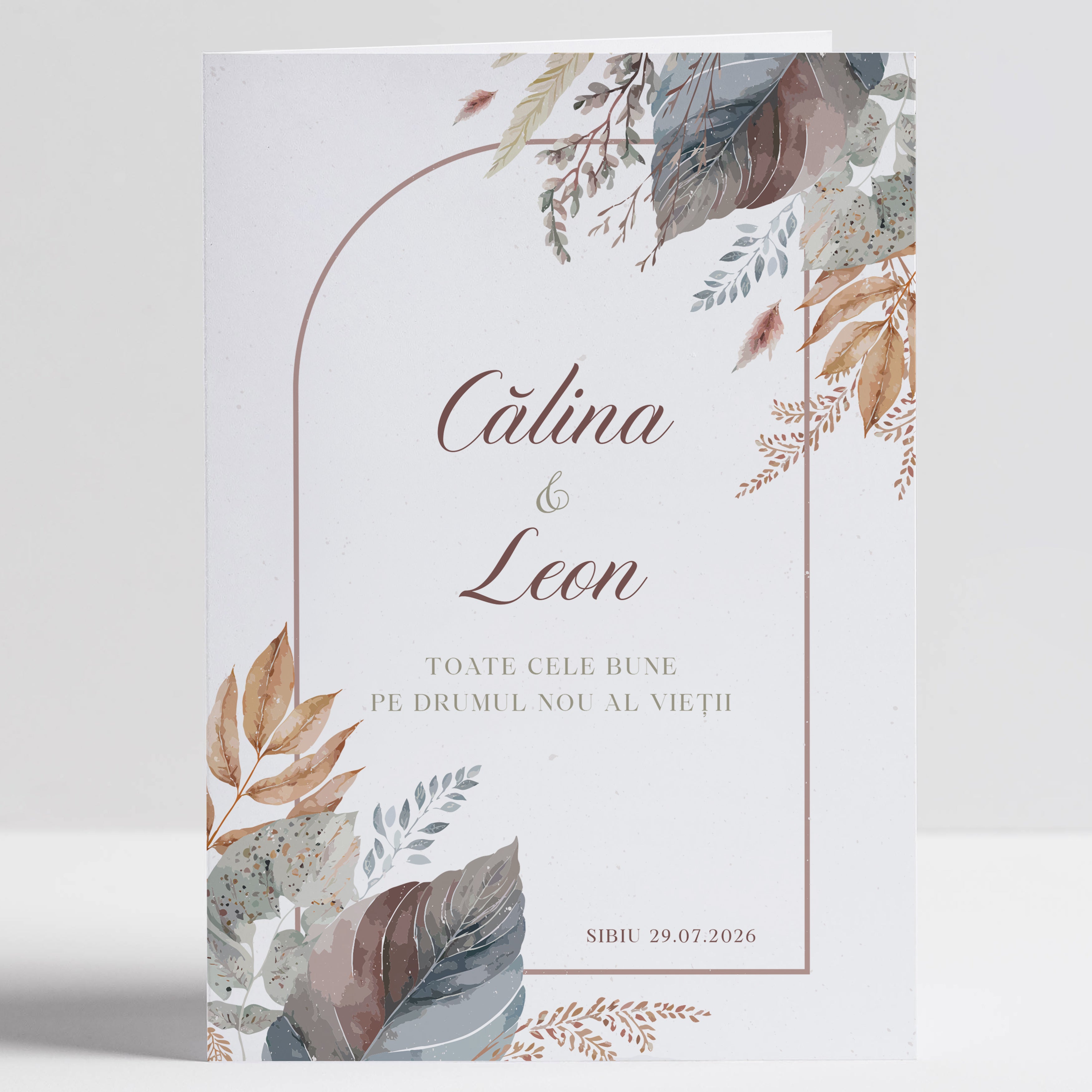 Kartka ślubna w stylu boho