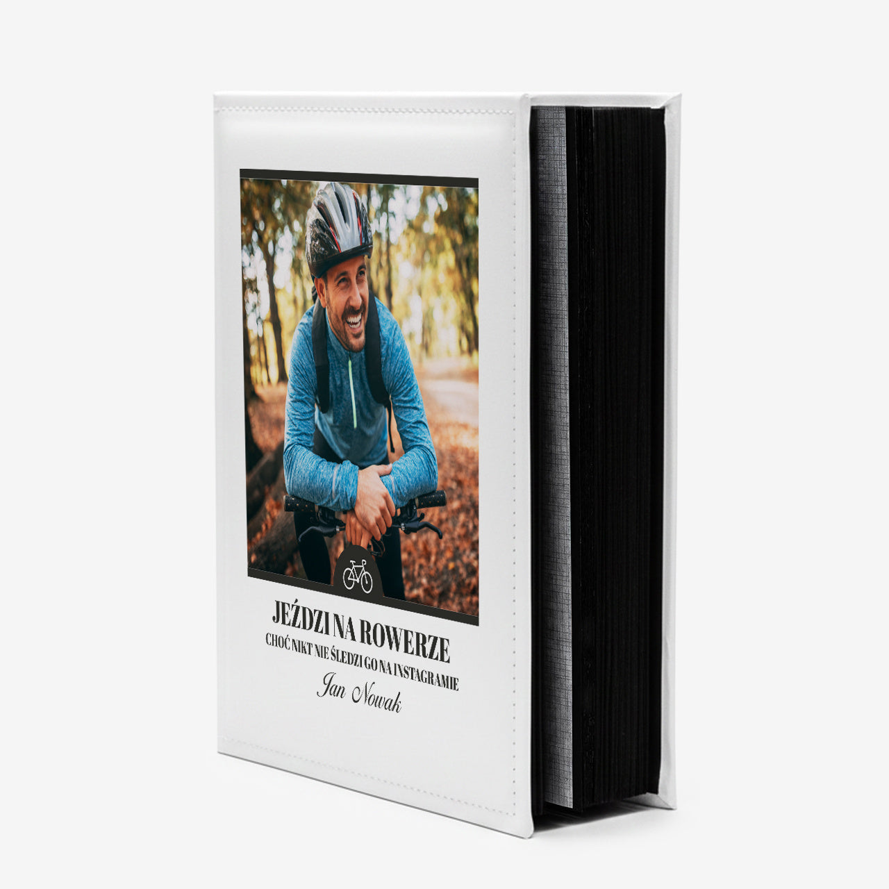 Album na wklejane zdjęcia na prezent dla rowerzysty album do zdjęć gadżet dla rowerzysty album do wklejania zdjęć