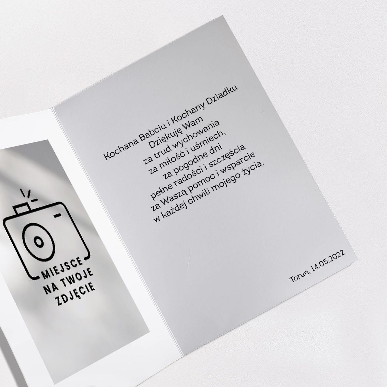 Personalizowana kartka - podziękowania dla dziadków na komunię