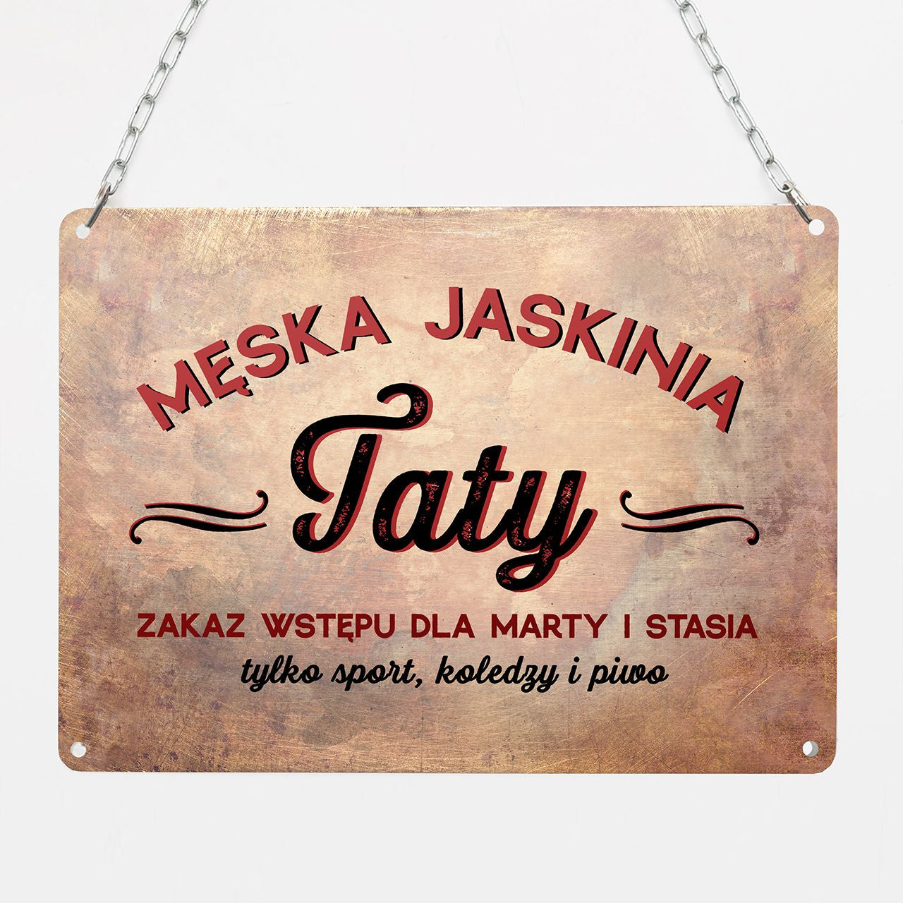 Tabliczka na prezent dla taty - męska jaskinia