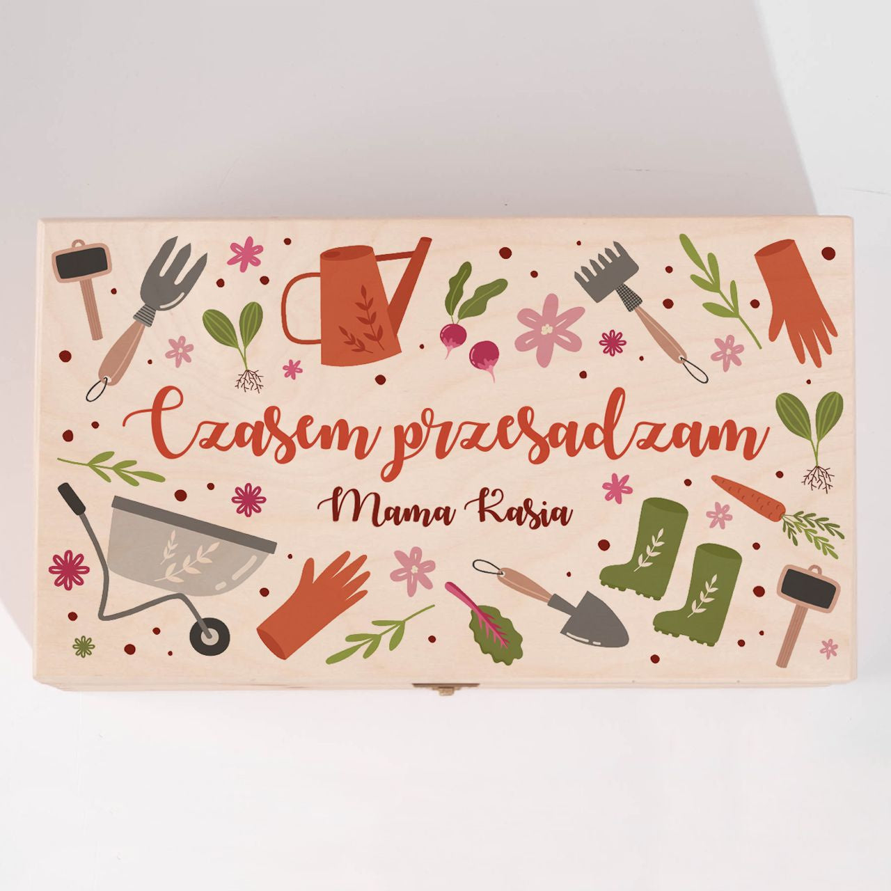 Personalizowany zestaw narzędzi do ogrodu dla mamy