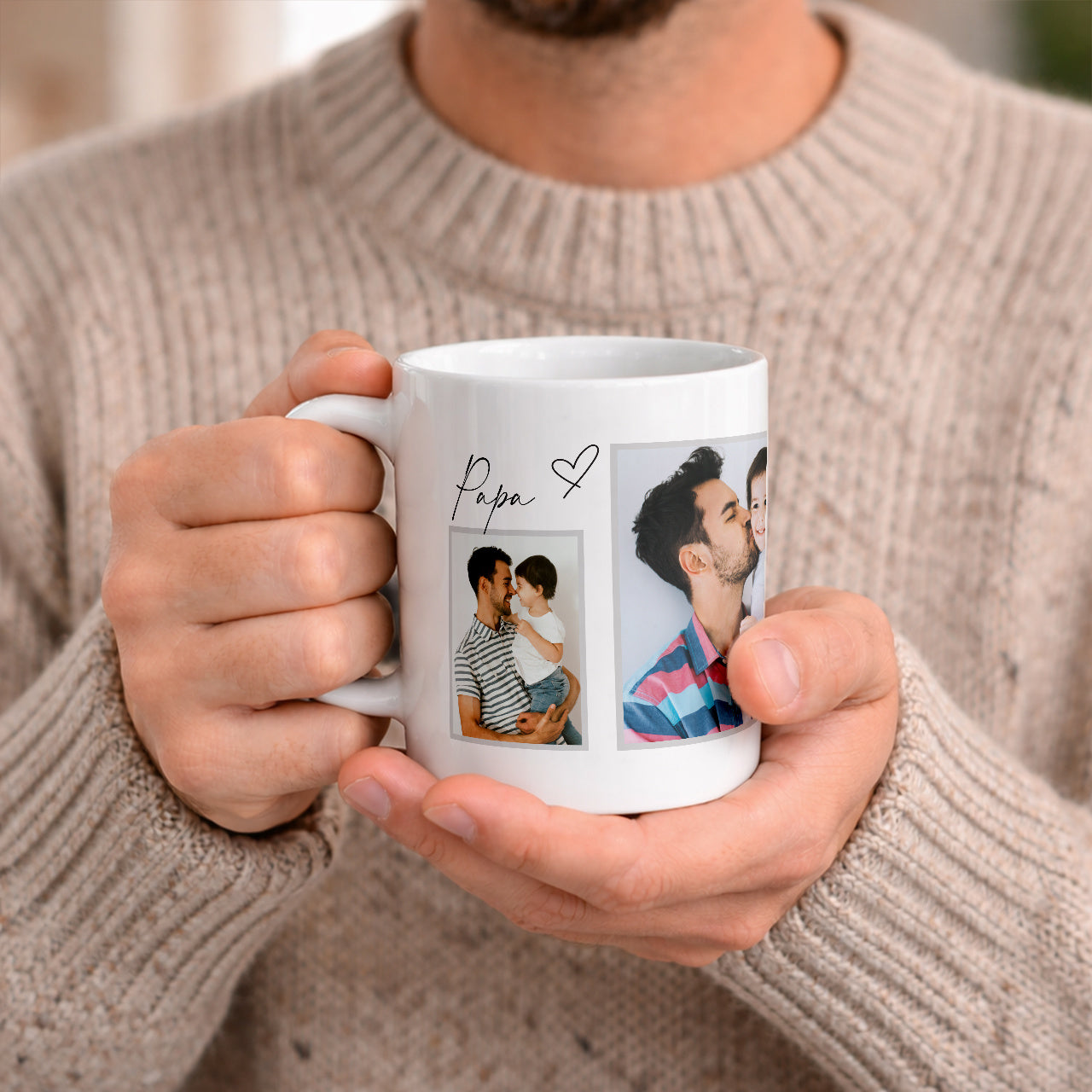 Becher mit Fotos für Papa – Geschenk