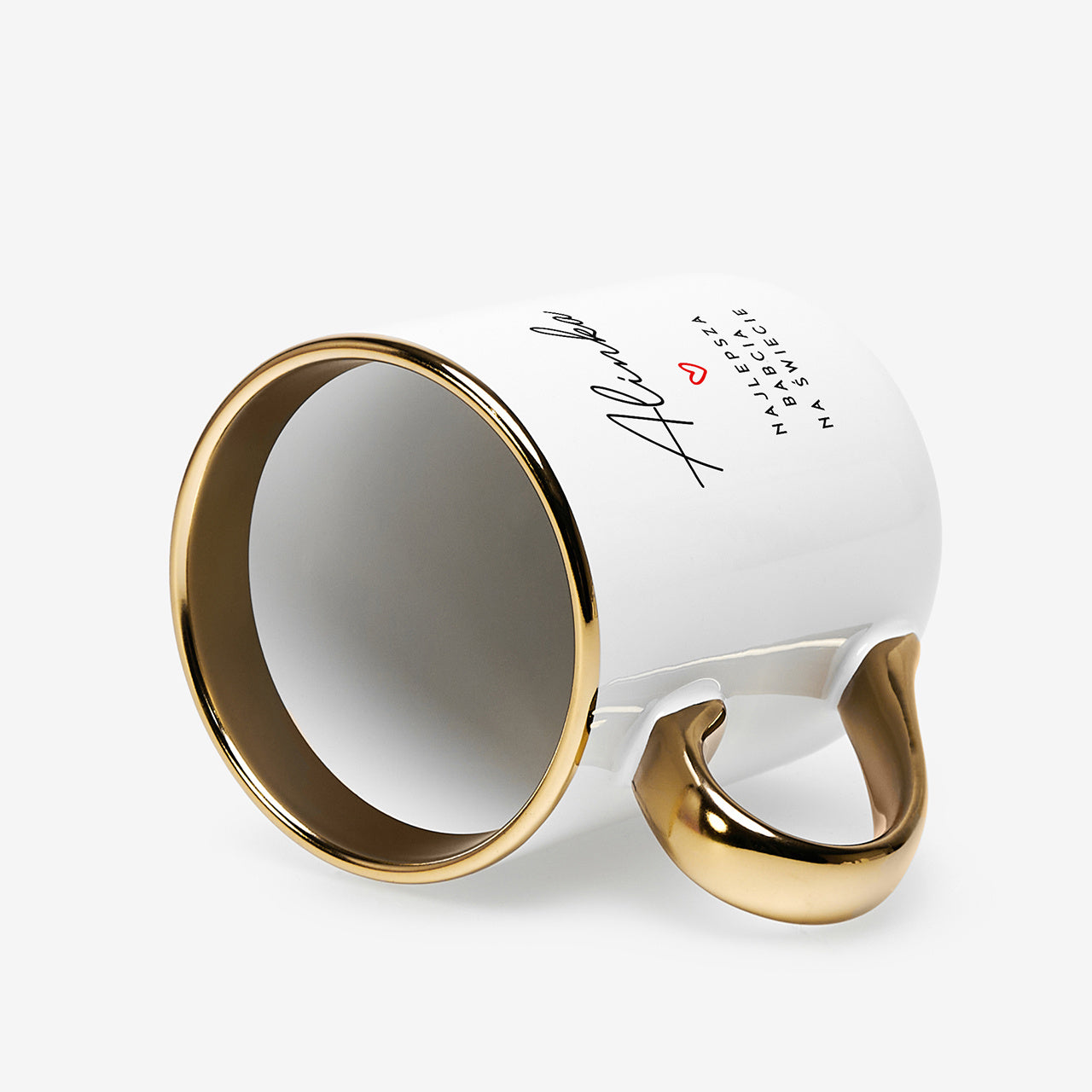 Kubek ze złoceniem z własnym zdjęciem - prezent dla babci