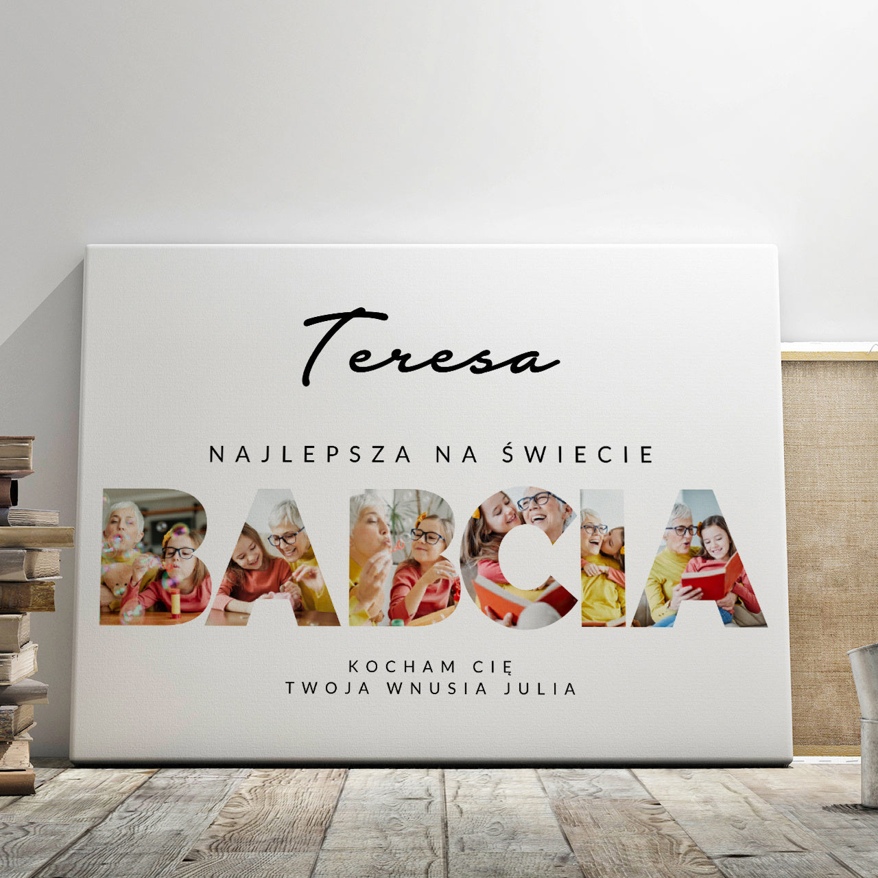 Obraz dla babci -  Najlepsza Babcia - foto prezent dla babci 100x70 prezent na Dzień Babci 