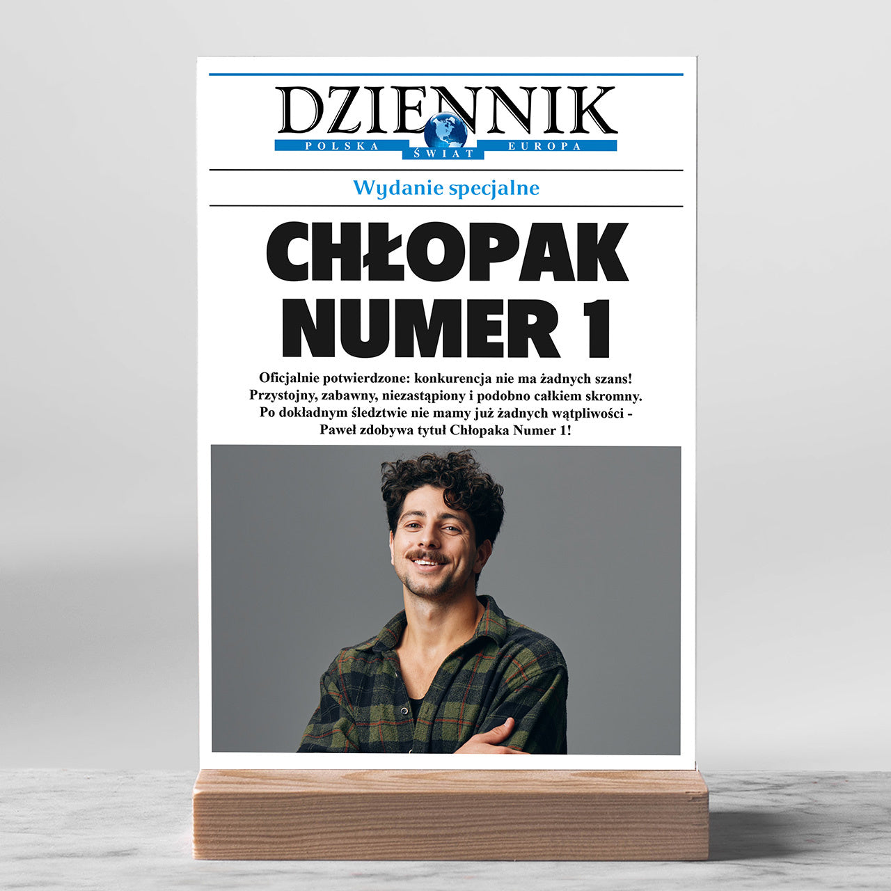 Statuetka personalizowana na prezent dla chłopaka - prezent na Dzień Chłopaka
