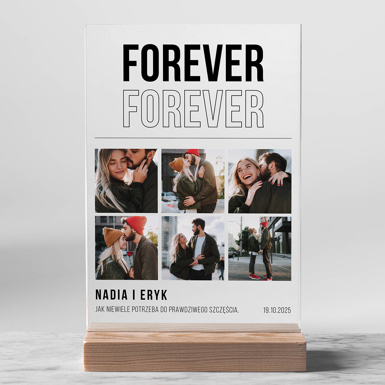 Personalizowana statuetka z okazji rocznicy związku prezent na rocznicę związku statuetka ze zdjęciem 