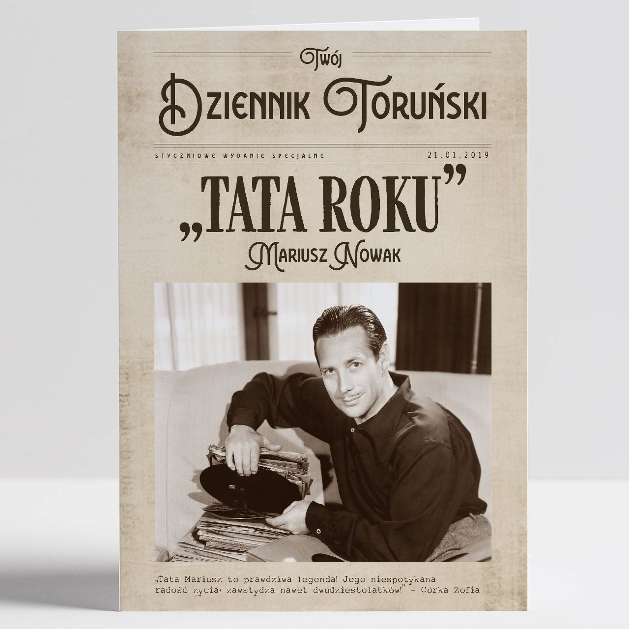 Kartka na Dzień Ojca - tata roku