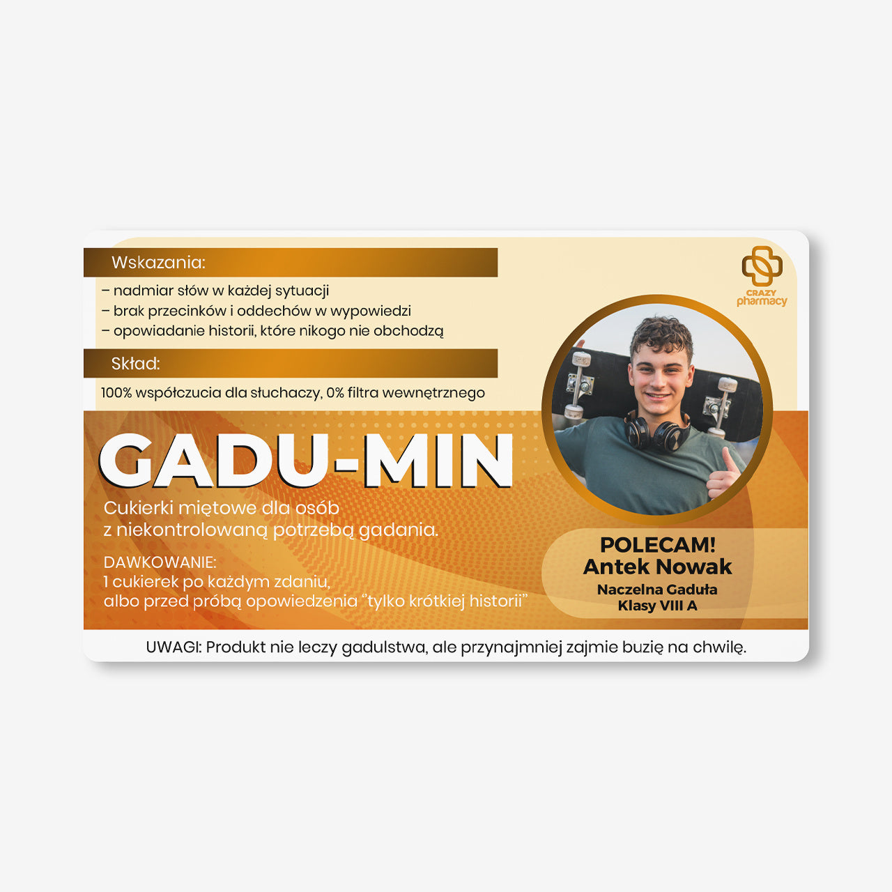 Personalizowane opakowanie na miętówki/cukierki - prezent dla gaduły śmieszny prezent