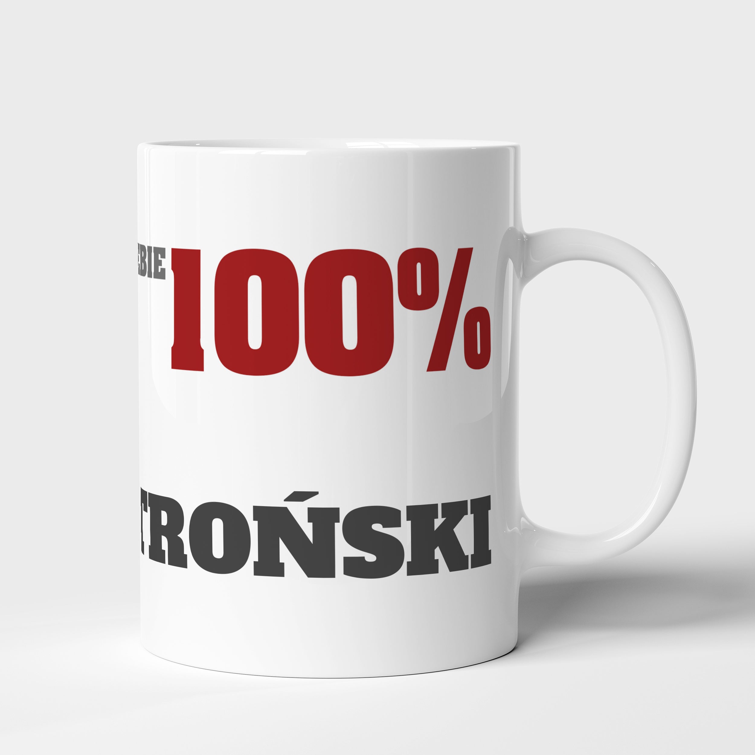 Śmieszny kubek dla pracownika - Sto Procent kubek z nadrukiem personalizowany kubek prezent dla pracownika