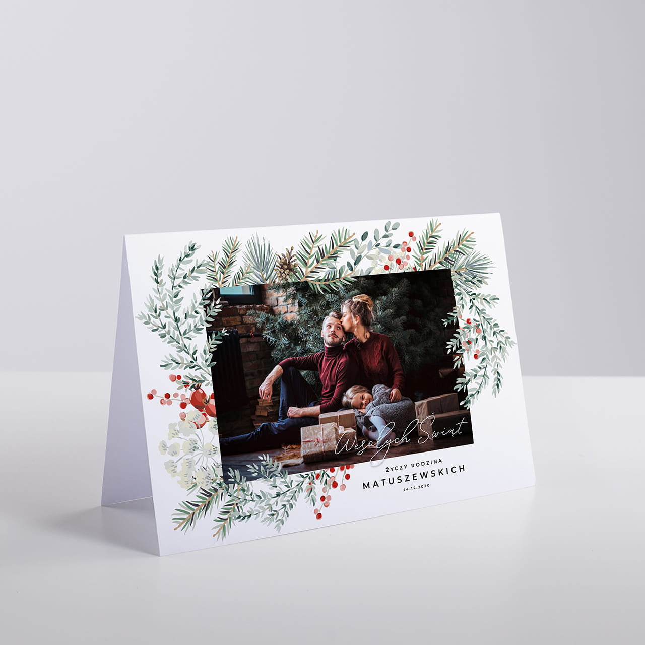 Personalizowana kartka świąteczna Wesołych Świąt upominek świąteczny kartka na święta upominek na święta