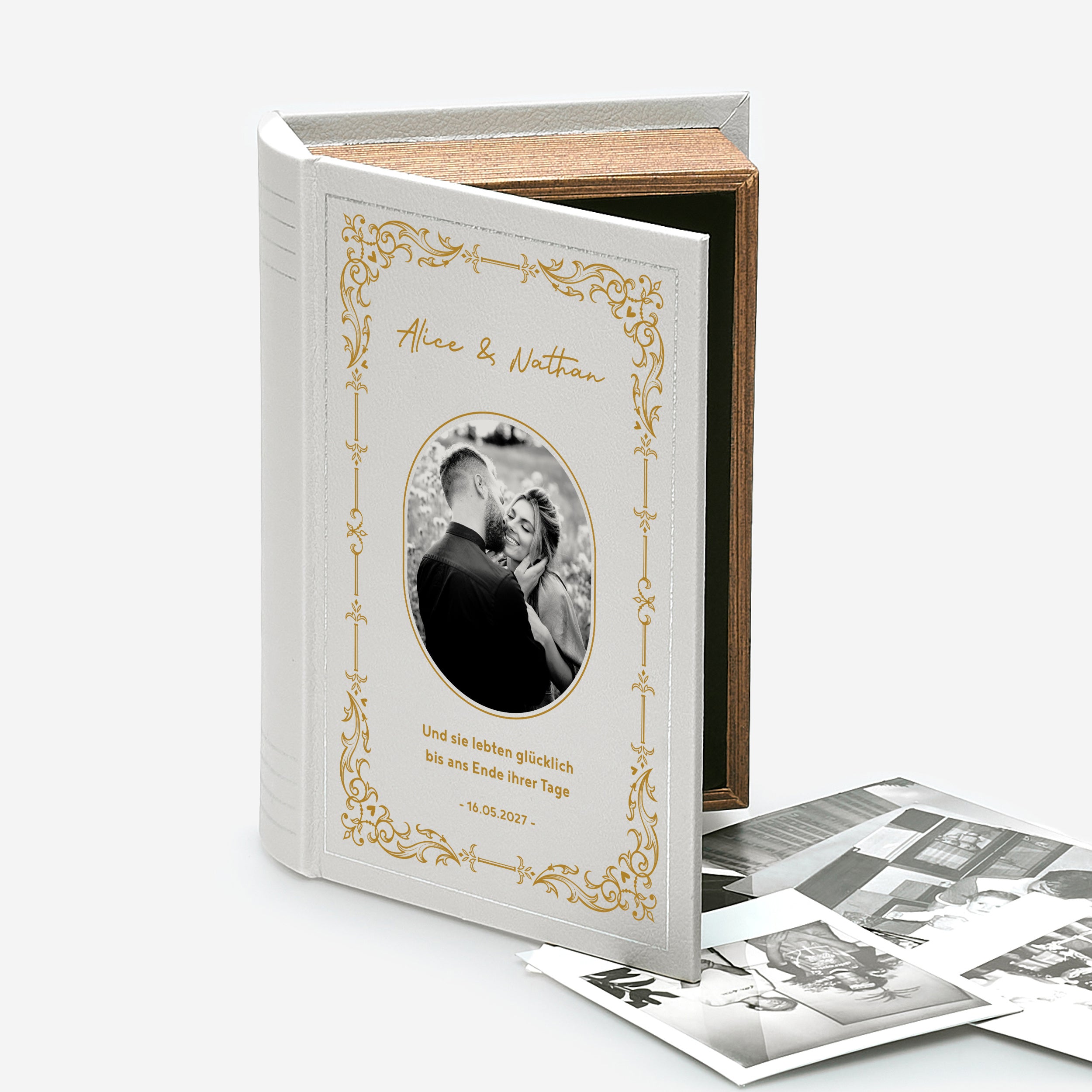 Personalisierte Box für Hochzeitsfotos