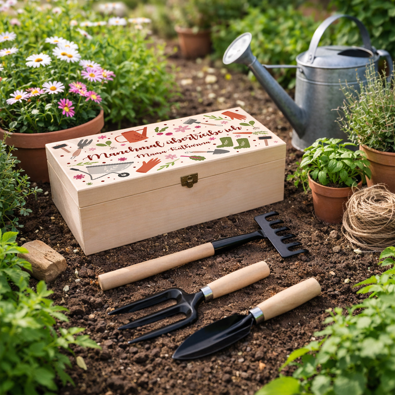 Personalisiertes Gartenwerkzeug - Set für Mama