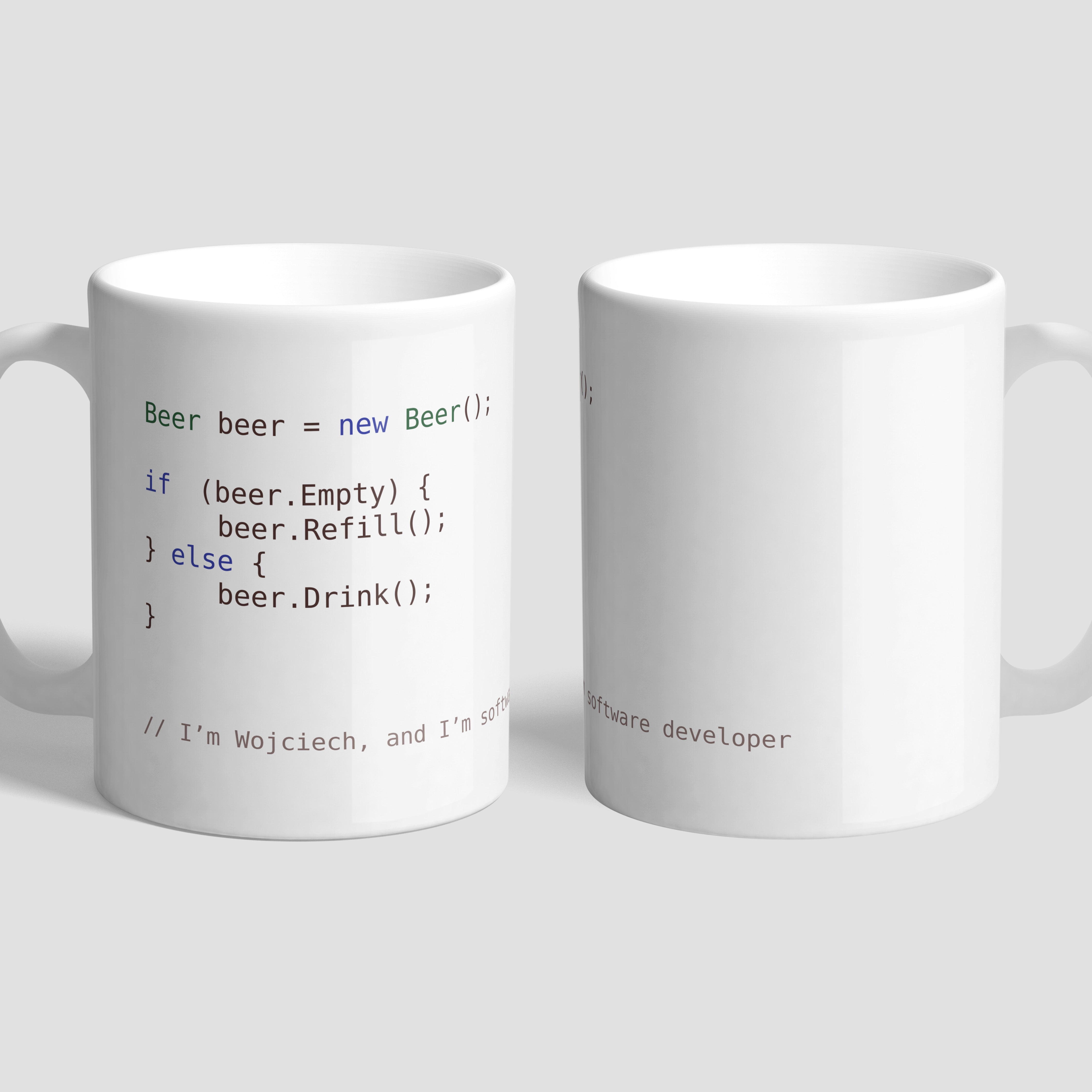 Personalizowany kubek - Beer Software - prezent dla programisty prezent dla informatyka kubek dla programisty