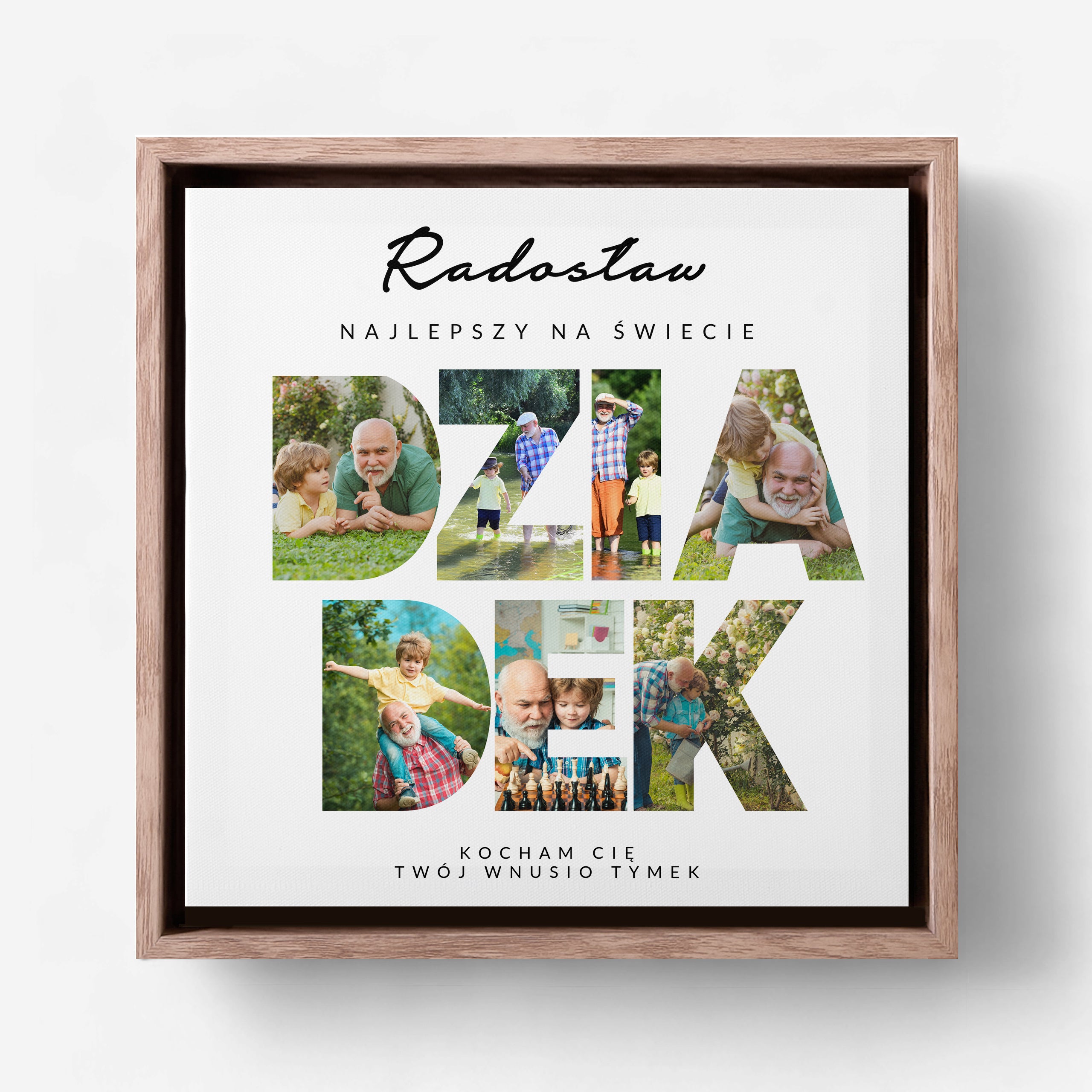 Obraz w ramie - prezent dla dziadka od wnuka obraz na płótnie w ramie prezent dla dziadka prezent dla dziadka  