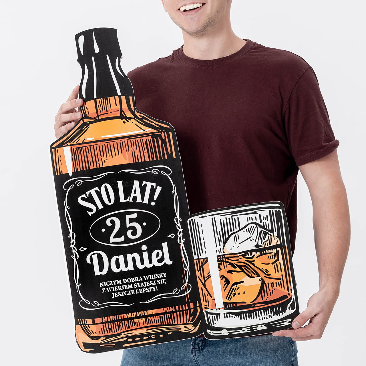 Duża kartka urodzinowa dla konesera whisky xxl