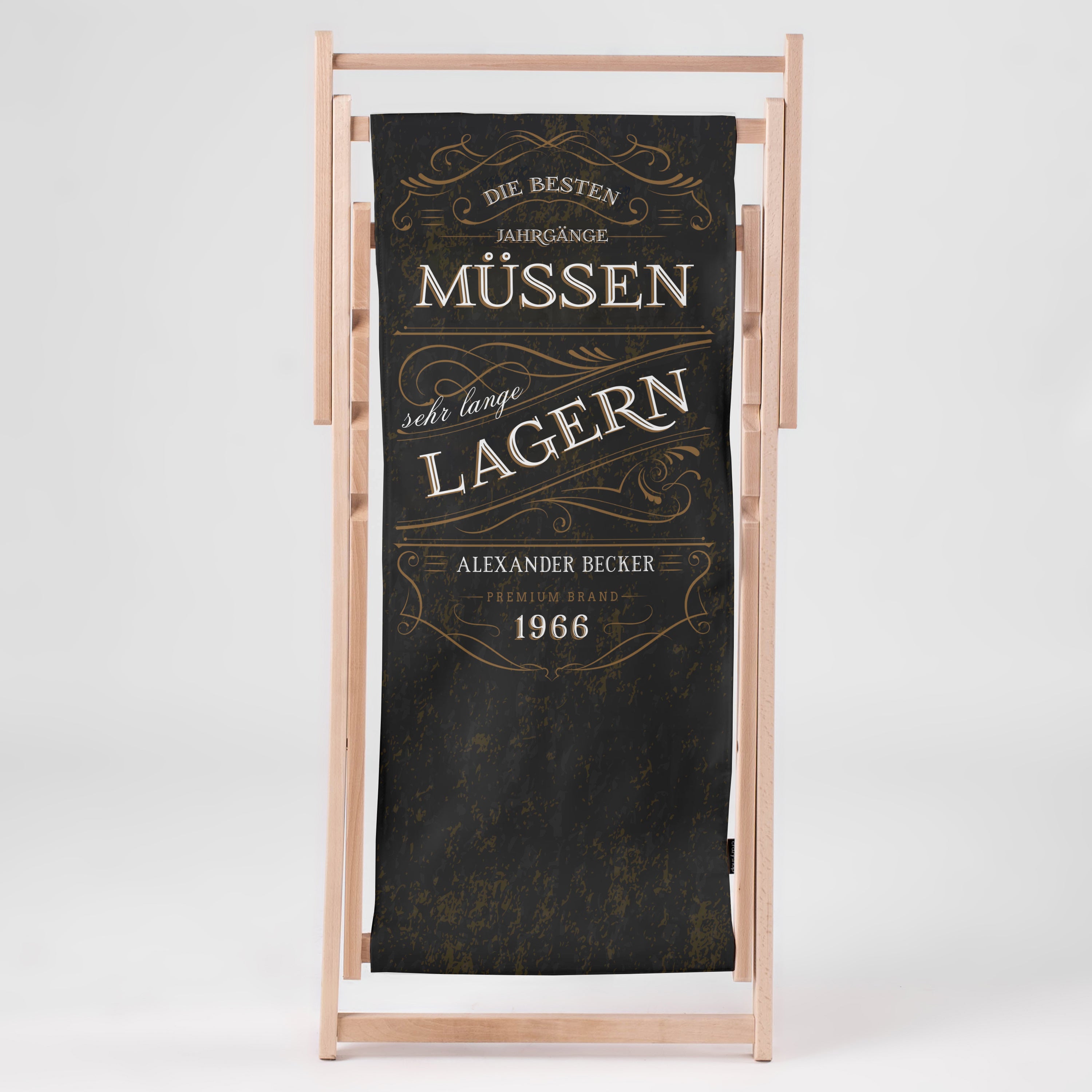 Personalisierter Liegestuhl – Geschenk für einen Mann