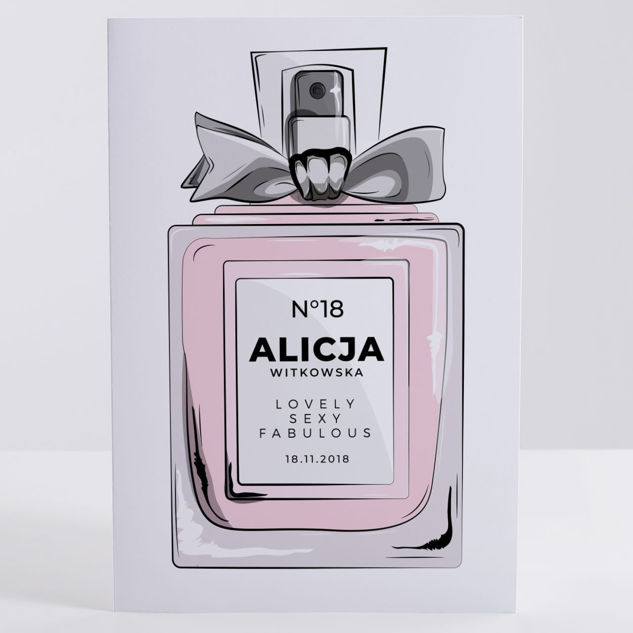 Kartka urodzinowa dla kobiety Lovely kartka personalizowana upominek dla kobiety kartka z nadrukiem