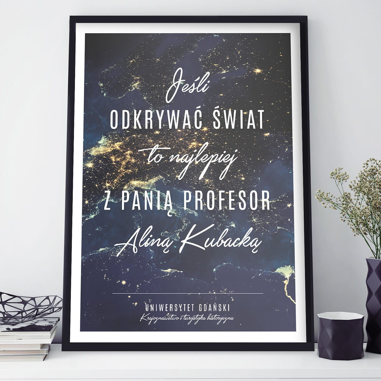Plakat personalizowany 31x41 cm - prezent dla wykładowcy prezent dla profesora prezent na zakończenie studiów