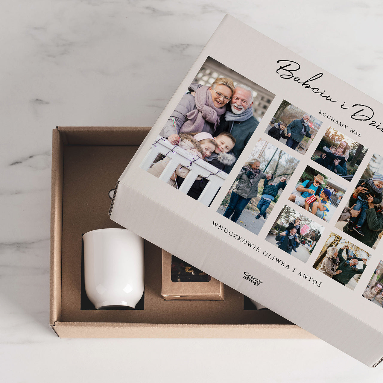 Herbata z kubkami - wspólny prezent dla babci i dziadka