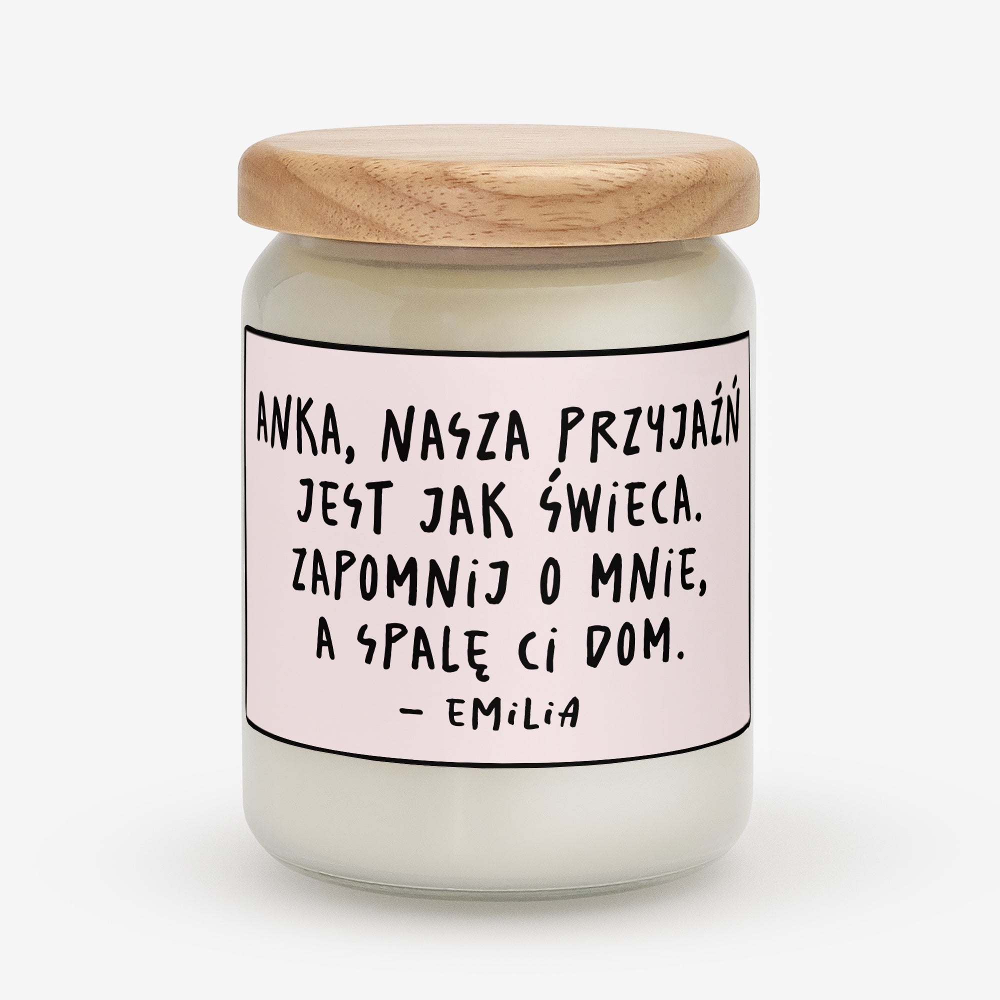 Personalizowana świeca dla przyjaciółki - śmieszny prezent dla przyjaciółki prezent dla przyjaciółki