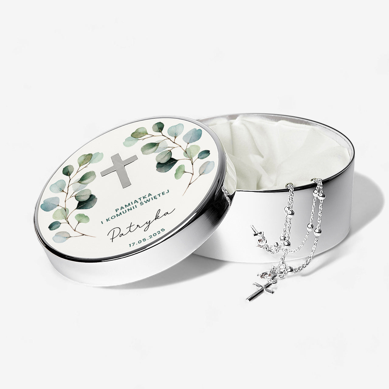 Personalizowany różaniec - pamiątka I komunii świętej prezent Komunijny różaniec komunijny pamiątka I Komunii