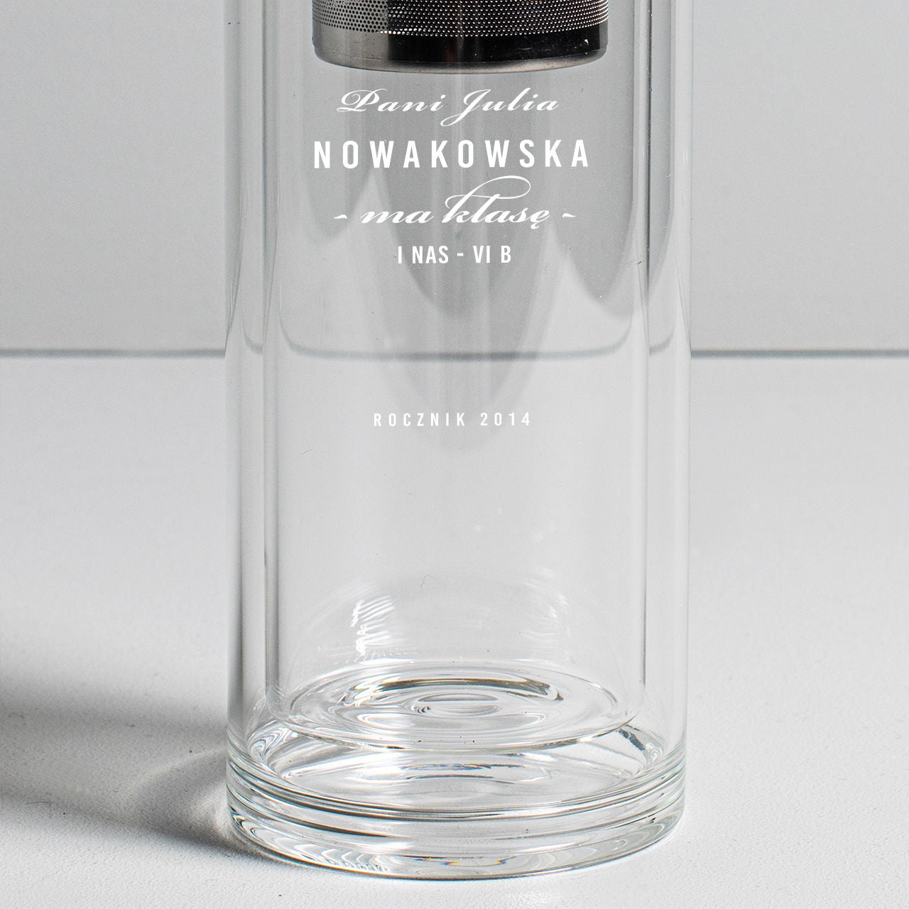 Szklany bidon dla nauczyciela prezent na dzień nauczyciela prezent dla nauczyciela bidon szklany