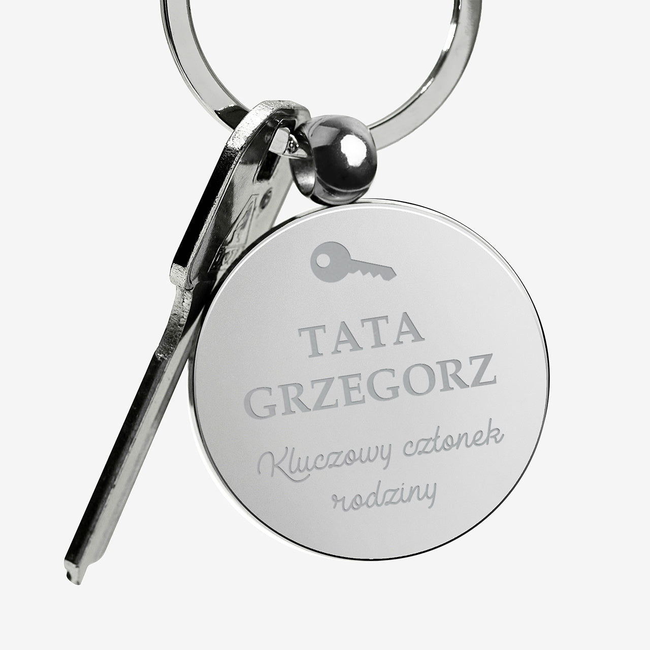 Brelok dla taty - kluczowy członek rodziny prezent dla taty brelok z grawerem prezent na Dzień Taty