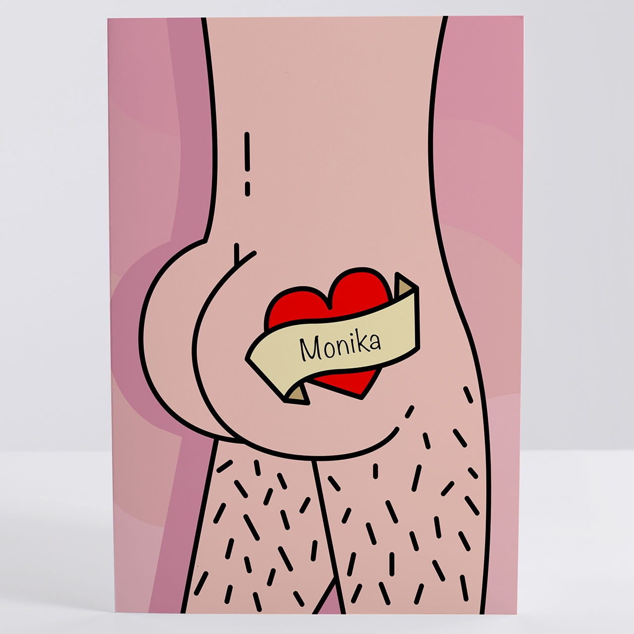 Śmieszna kartka walentynkowa dla niej - tatuaż